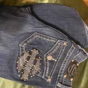 Harley-Davidson Women’s Bar and Shield Embellished Bling Jeans